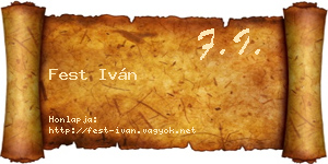 Fest Iván névjegykártya